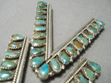 Incredible Vintage Native American Navajo Royston Turquoise Sterling Silver Collar Protectors-Nativo Arts