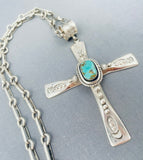 Important Vintage Native American Navajo Ben Begaye Turquioise Sterling Silver Necklace-Nativo Arts