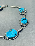 One Of A Kind Vintage Native American Navajo 6 Morenci Turquoise Sterling Silver Bracelet-Nativo Arts