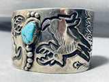 Best Frddy Platero Vintage Native American Navajo Turquoise Sterling Silver Bracelet-Nativo Arts