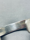 Important Lincoln Family Native American Navajo Vintage Inlay Sterling Silver Bracelet-Nativo Arts
