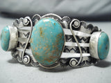 Breathtaking Native American Navajo Royston Turquoise Sterling Silver Bracelet-Nativo Arts