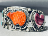 Star And Bear Vintage Southwest Sterling Silver Turquoise Bracelet-Nativo Arts