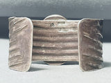 Important Vintage Native American Navajo Mosaic Japser Sterling Silver Bracelet Old-Nativo Arts