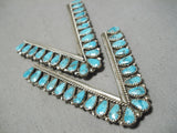 Spectacular Vintage Native American Navajo Turquoise Sterling Silver Collar Pins Old-Nativo Arts