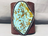 One Of The Biggest Ever Vintage Native American Navajo Royston Turquoise Sterling Silver Ketoh-Nativo Arts