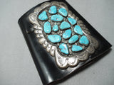 One Of The Best Vintage Native American Navajo Natural Turquoise Sterling Silver Ketoh Bracelet-Nativo Arts