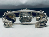 Outstanding Vintage Native American Navajo Blue Diamond Turquoise Sterling Silver Bracelet-Nativo Arts