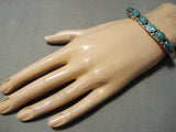 Rare Vintage Native American Navajo Spiderweb Turquoise Sterling Silver Bracelet Old-Nativo Arts
