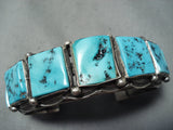 Important Vintage Native American Navajo 7 Sleeping Beauty Turquoise Sterling Silver Bracelet-Nativo Arts