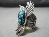Best Native American Navajo Last Chance Turquoise Sterling Silver Hummingbird Ring-Nativo Arts