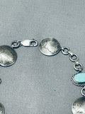 Excellent Native American Navajo #8 Turquoise Mine & Mercury Dimes Sterling Silver Bracelet-Nativo Arts