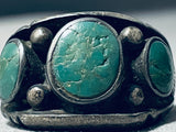 Marvelous Vintage Native American Navajo Cerrillos Turquoise Sterling Silver Ring-Nativo Arts