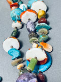 One Of The Most Unique Native American Zuni Turquoise Jacla Necklace- 249 Grams!-Nativo Arts