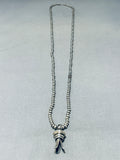 Rare Hand Tooled Vintage Native American Navajo Squash Pendant Necklace-Nativo Arts
