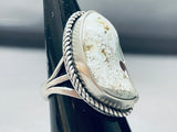 Dry Creek Turquoise Important Native American Navajo Sterling Silver Ring-Nativo Arts