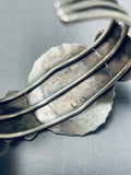 Important Authentc Larry Moses Vintage Native American Navajo Turquoise Sterling Silver Bracelet-Nativo Arts