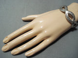 Marvelous Viintage Native American Navajo Sterling Silver Bracelet Signed-Nativo Arts