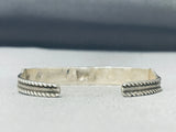 Impressive Vintage Native American Zuni Jet Stone & Synthetic Opal Sterling Silver Bracelet-Nativo Arts