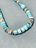Outstanding Vintage Native American Navajo Royston Kingman Turquoise Shell Necklace-Nativo Arts