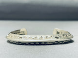 Authentic Orville Tsinnie (d) Vintage Native American Navajo Sterling Silver Bracelet-Nativo Arts