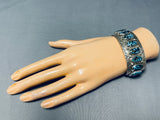 The Best Vintage Native American Navajo Blue Medicine Turquoise Sterling Silver Bracelet-Nativo Arts