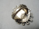 Museum Vintage Native American Navajo Royston Turquoise Sterling Silver Wave Ring Old-Nativo Arts