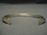 Hand Tooled Yazzie Vintage Native American Navajo Sterling Silver Bracelet Old-Nativo Arts