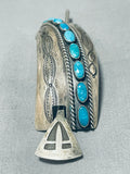 Unbelievable Vintage Native American Navajo Turquoise Sterling Silver Barrette-Nativo Arts