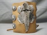 Important Most Unique Native American Navajo Sterling Silver Horned Toad Ketoh Bracelet-Nativo Arts