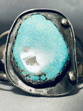 Important Vintage Native American Navajo Easter Blue Turquoise Sterling Silver Bracelet-Nativo Arts