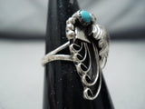 Fantastic Vintage Navajo Turquoise Sterling Silver Ring Native American Old-Nativo Arts