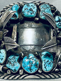 Best Authentic Bear Vintage Native American Navajo Turquoise Sterling Silver Watch Bracelet-Nativo Arts
