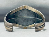 Rare Domed Lapis Vintage Native American Navajo Sterling Silver Flank Bracelet-Nativo Arts