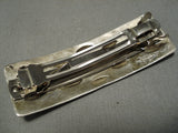 Exceptional Vintage Native American Navajo Repoussed Sterling Silver Hair Barrette Clip-Nativo Arts