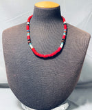 Singer Coral Native American Navajo Turquoise Sterling Silver Necklace-Nativo Arts