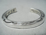 Authentic Vintage Native American Navajo Orville Tsinnie Sterling Silver Bracelet Cuff-Nativo Arts
