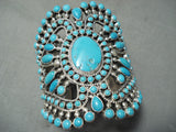 One Of The Best Ever Native American Navajo Turquoise Sterling Silver Bracelet-Nativo Arts