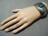 Museum Vintage Hopi/ Native American Navajo Turquoise Sterling Silver Bracelet Old-Nativo Arts