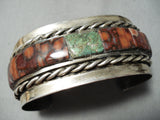 Bill Kirkham Vintage Native American Navajo Royston Turquoise Sterling Silver Bracelet Heavy-Nativo Arts