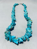 Chunky Dunky Nugget Vintage Native American Navajo Turquoise Sterling Silver Necklace-Nativo Arts