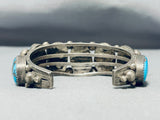One Of The Best Ever Vintage Native American Navajo Morenci Turquoise Sterling Silver Bracelet-Nativo Arts