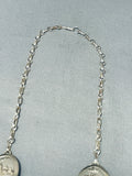 Longer Quite Detailed Vintage Native American Navajo Sterling Silver Necklace- Amazing-Nativo Arts