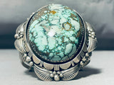 Biggest Best Vintage Native American Navajo Domed Carico Lake Turquoise Sterling Silver Bracelet-Nativo Arts