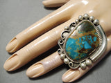 Magnificent Vintage Native American Navajo Royston Turquoise Sterling Silver Ring-Nativo Arts