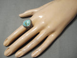 Quality Vintage Native American Navajo Sunny Reeves Sterling Silver Royston Turquoise Ring-Nativo Arts