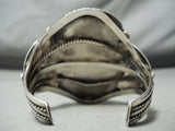 One Of The Biggest Craziest Vintage Native American Navajo Turquoise Sterling Silver Bracelet-Nativo Arts