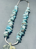 Native American Rare Vintage Cochiti Turquoise Sterling Silver Necklace-Nativo Arts