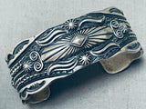 Very Important Vintage Native American Navajo Del Gordan Sterling Silver Concho Bracelet-Nativo Arts