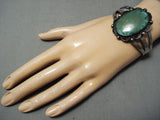 Early Vintage Native American Navajo Royston Turquoise Sterling Silver Bracelet Old-Nativo Arts